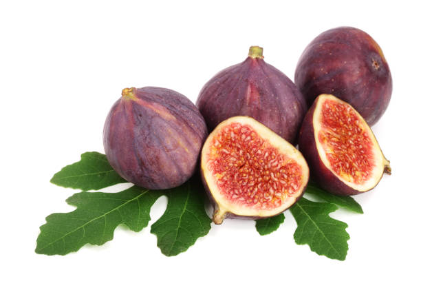 istock fig fruits with leaves isolated on white background 886523264