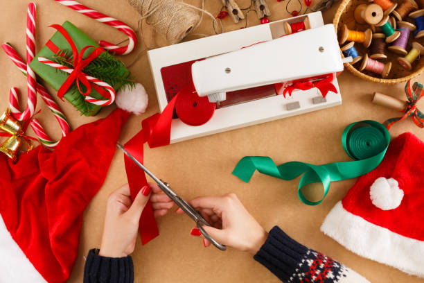 istock Creative diy hobby. Handmade craft christmas decoration, ornamen 886526244