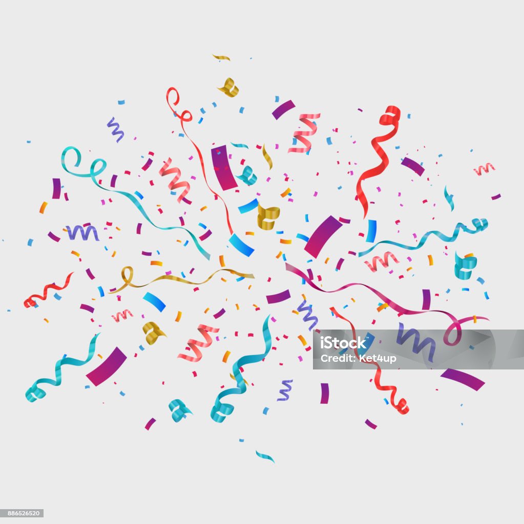 Confetti isolated on transparent background. Festive vector illustration Confetti isolated on transparent background. Festive vector background Confetti stock vector