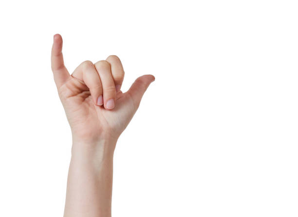 istock Young hand raised in 