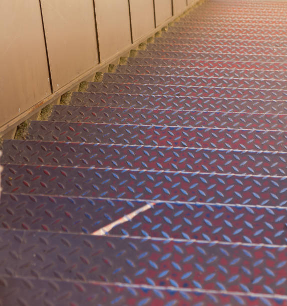 istock Background of metal stairs 886556962