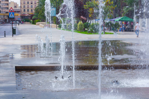 istock Fountain on the floor to reflate 886557612