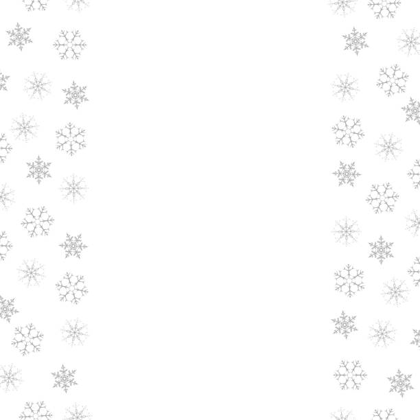 istock Festive decorative frame made of snowflakes on a white background. For posters, postcards, greeting for Christmas, new year. 886564394