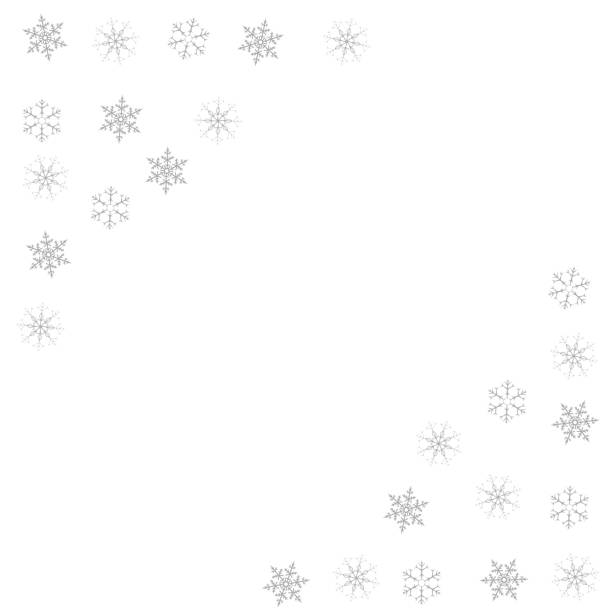 istock Festive decorative frame made of snowflakes on a white background. For posters, postcards, greeting for Christmas, new year. 886564440