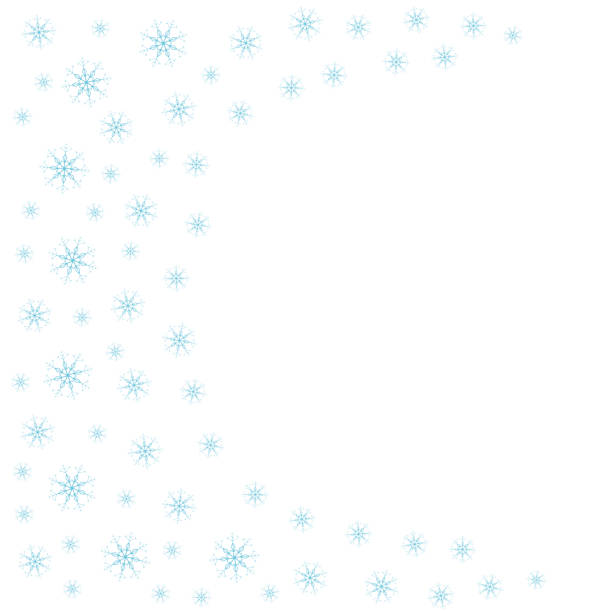 istock Festive decorative frame made of snowflakes on a white background. For posters, postcards, greeting for Christmas, new year. 886564540