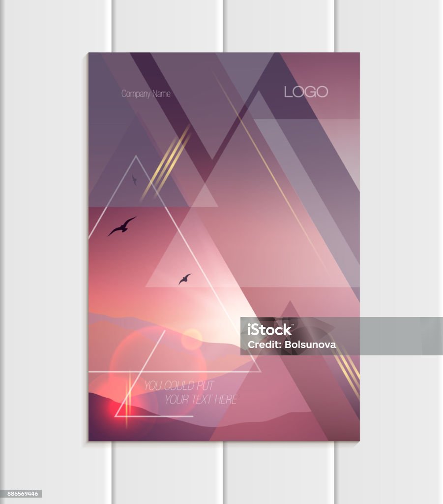 A5 Abstract Design Vector Brochure A5 Or A4 Format Abstract Uneven Colorful Shapes Design ...