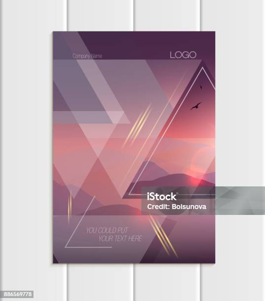 A5 Abstract Design Vector Brochure A5 Or A4 Format Abstract Uneven Colorful Shapes Design ...
