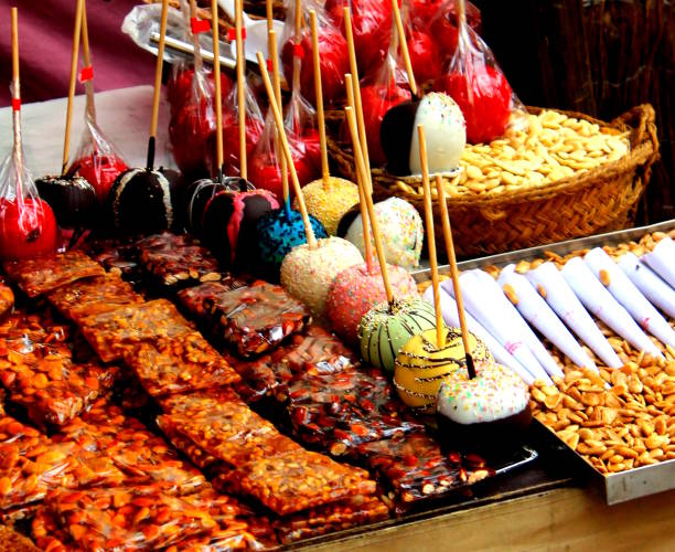 istock Sweets and treats in a street stall 886588768