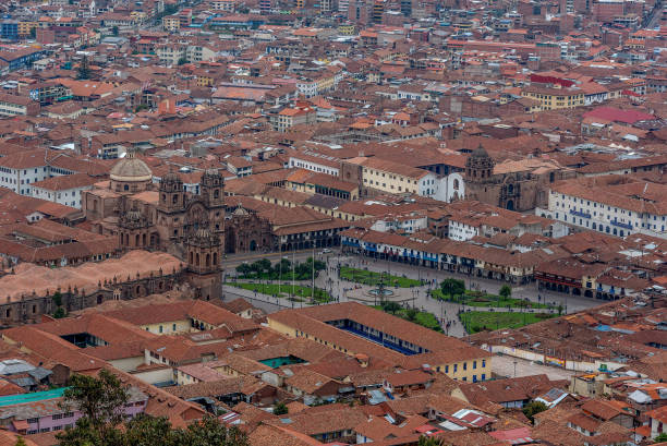 istock Panoranic view of Cusco Heritage site, Peru 886595096