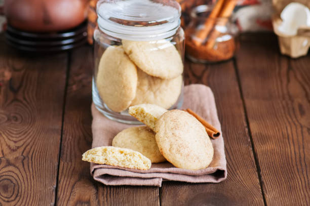 istock Homemade snickerdoodle cookies with spices and brown sugar. Rustic style. 886595280