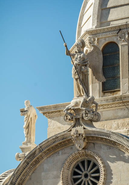 Detail of The Cathedral St James  in Sibenik, Croatia