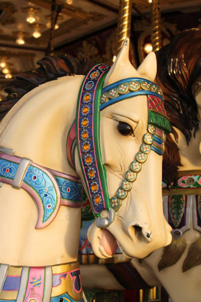 istock Vintage carousel horse 886625844