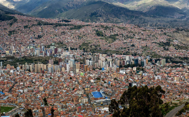 istock Panoramic view of La Paz, Bolivia 886635872
