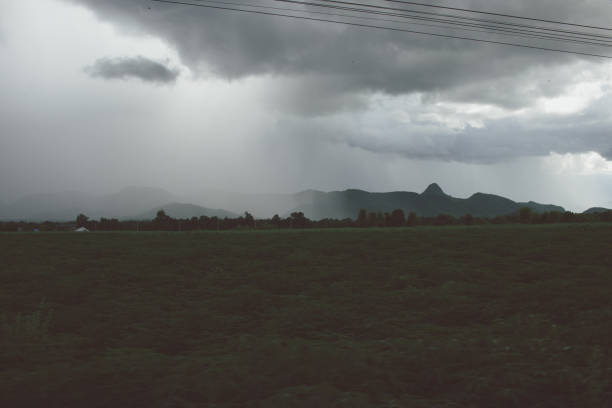istock Half rain of the sky on forest 886639234