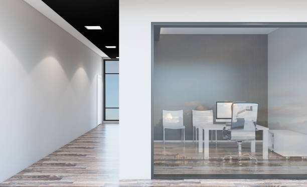 istock Modern office Cabinet. Meeting room. 3D rendering. 886639368