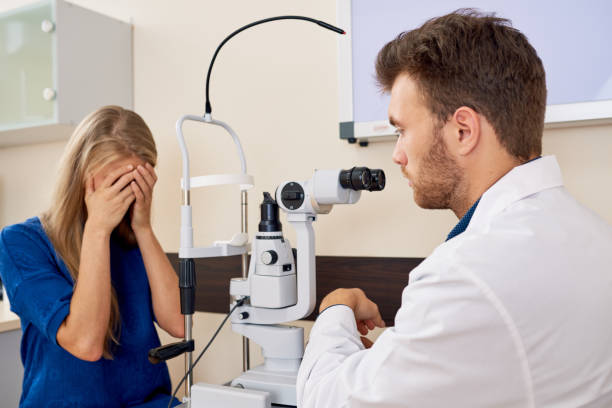 istock Young Woman at  Eye Exam 886643634