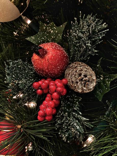 istock Decoration bauble on decorated Christmas tree 886649338