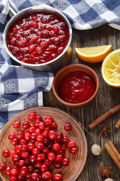 istock cranberry sauce in saucepan and ingredients 886661488
