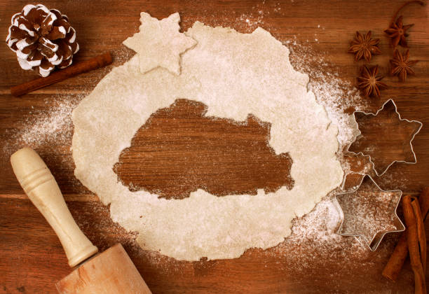 Cookie dough cut as the shape of Bhutan (series)
