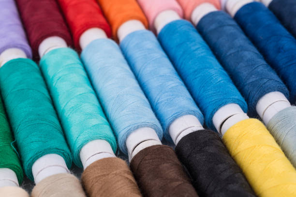 istock colorful rolls of yarn, sewing thread 886672628