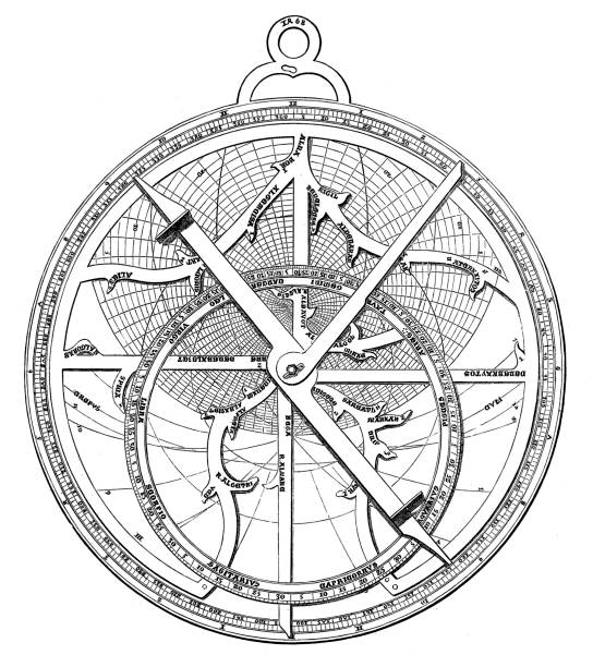 illustrations, cliparts, dessins animés et icônes de astrolabe - astrolabe