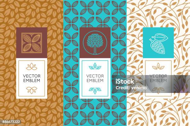 Vector Set Of Design Elements And Seamless Patterns For Chocolate Stock Illustration - Download Image Now