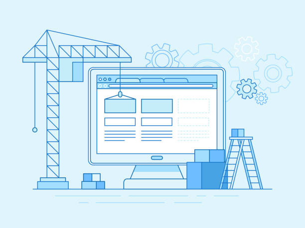 ilustraciones, imágenes clip art, dibujos animados e iconos de stock de ilustración de vector de moda plana y lineal - diseño web