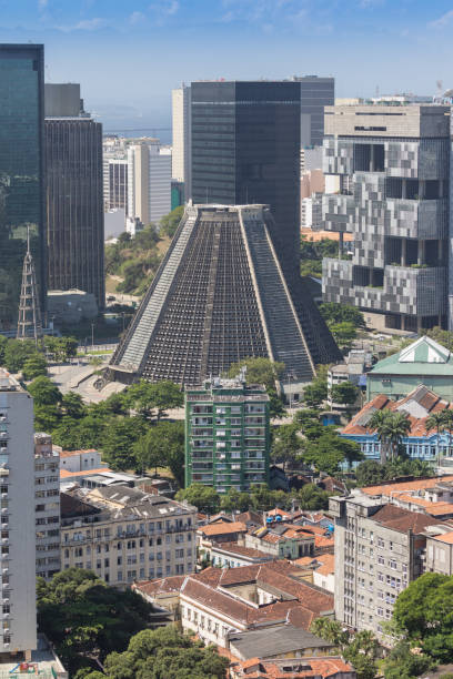 istock Brazil Rio de Janeiro downtown district with Metropolitan Cathedral in summer 886676144