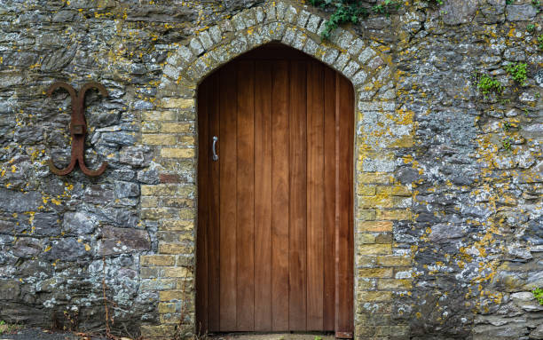 View of sunlight between crossed doors
