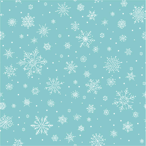Snowflake pattern EPS10. File don't contain any transparency.Layered. grouped. Seamless pattern. snowflake shape patterns stock illustrations