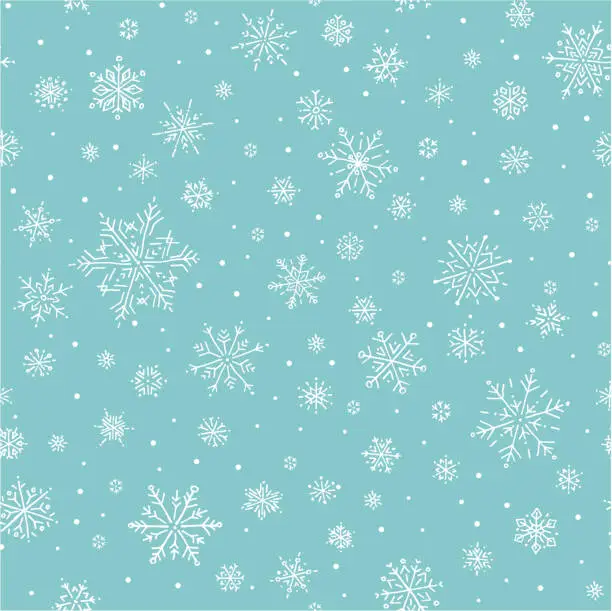 Vector illustration of Snowflake pattern