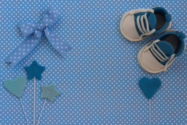 istock Baby shower invitation. Newborn background 886698448