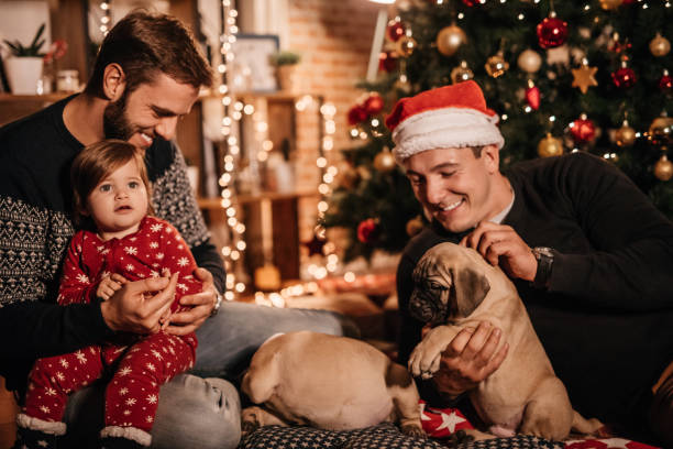 istock Family celebrating Christmas 886706966