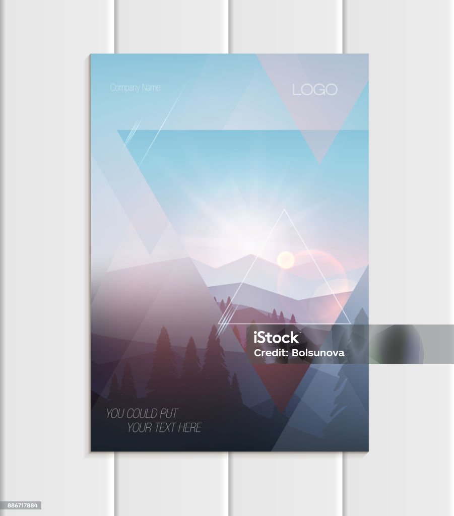 A5 Abstract Design Vector Brochure A5 Or A4 Format Abstract Uneven Colorful Shapes Design ...