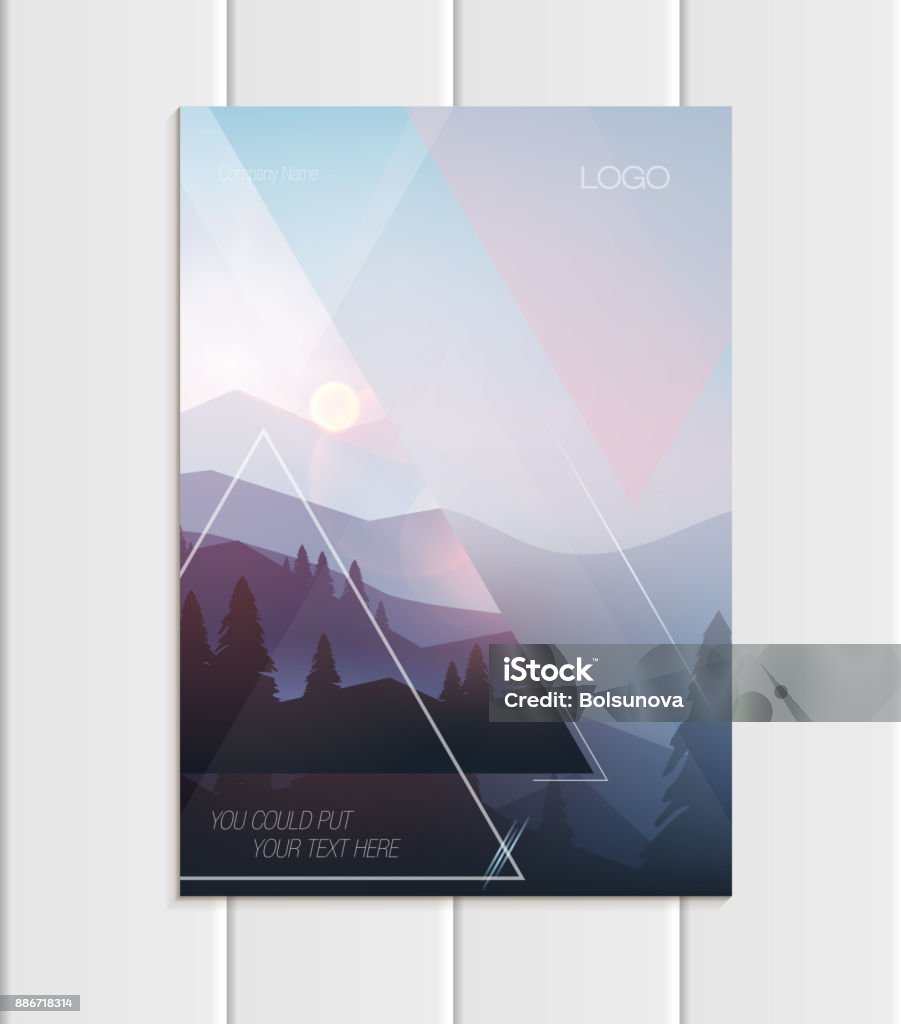A5 Abstract Design Vector Brochure A5 Or A4 Format Abstract Uneven Colorful Shapes Design ...