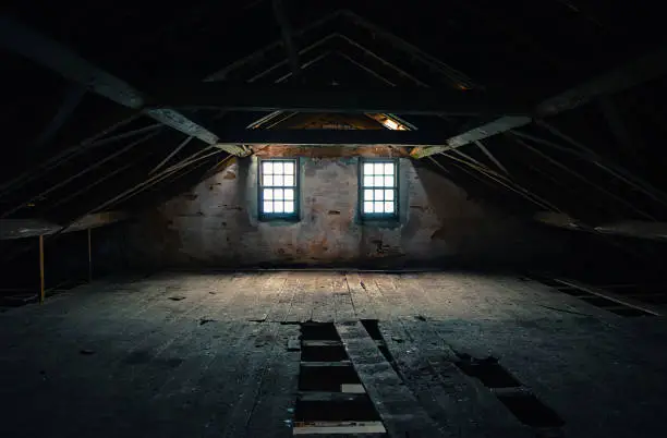 Empty and haunted attic