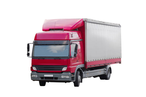 istock medium sized delivery truck isolated on white 886732066