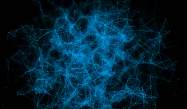 istock Electric plexus modern cold blue futuristic virtual technology background, Telecomunications concept, Network net digitally generated image. 886745440