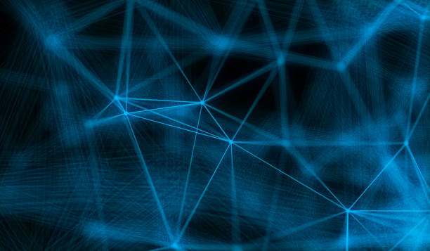 istock Electric plexus modern cold blue futuristic virtual technology background, Telecomunications concept, Network net digitally generated image. 886746074