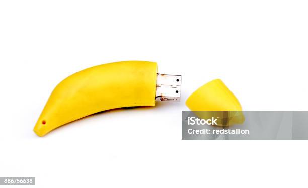 Funny Usb Flash Drive Banana Design Stock Photo - Download Image Now - USB Stick, Banana, Humor