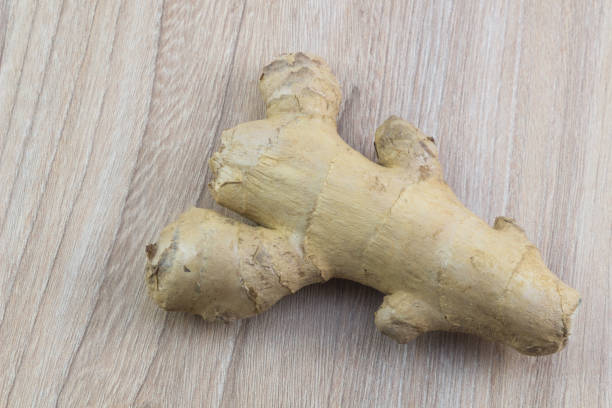 istock Fresh herbs fresh ginger on wood table background. 886777610