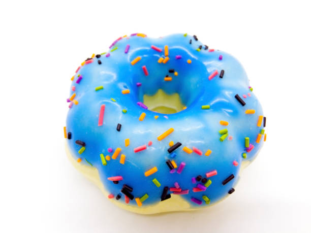 istock Blue doughnut squishy magnet isolated on white background with clipping path. 886796598