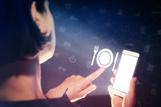 Concept of modern technology in catering industry.