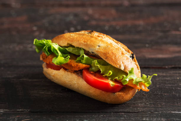 istock Delicious Mini Sandwiches with Olive Bread 886804074