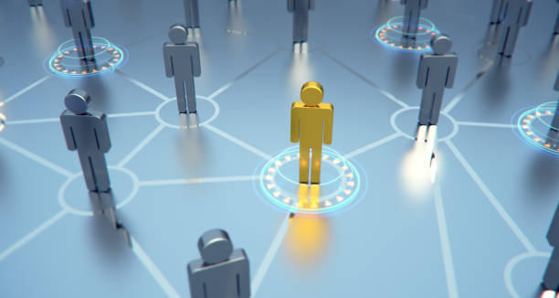 istock 3d render human social network and leadership as concept. 886813364