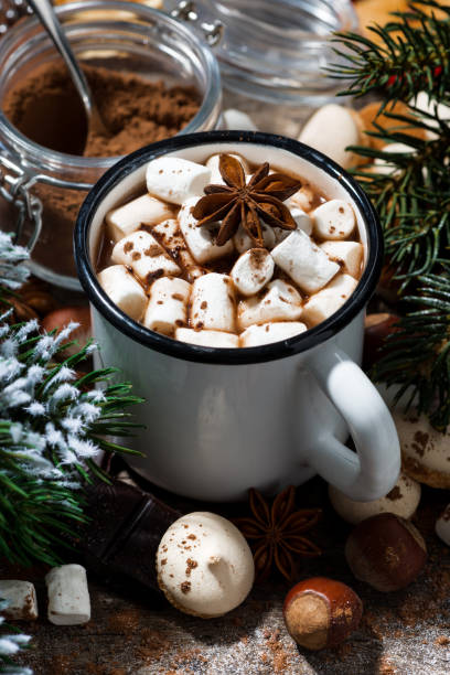istock cup of hot chocolate with marshmallows and sweets 886814030