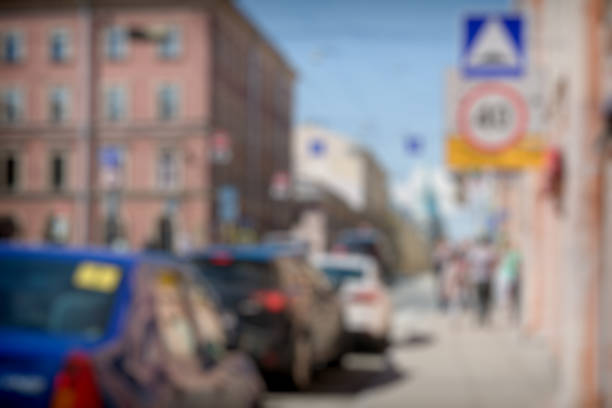 istock Blurred street and road 886837692