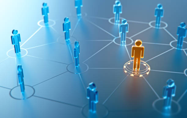 istock 3d render human social network and leadership as concept. 886841056