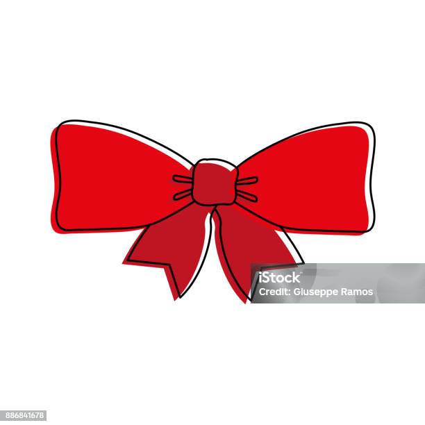 Red Bow With Ribbon Stock Illustration - Download Image Now - Abstract,  Anniversary, Art - iStock