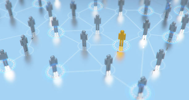 istock 3d render human social network and leadership as concept. 886850832